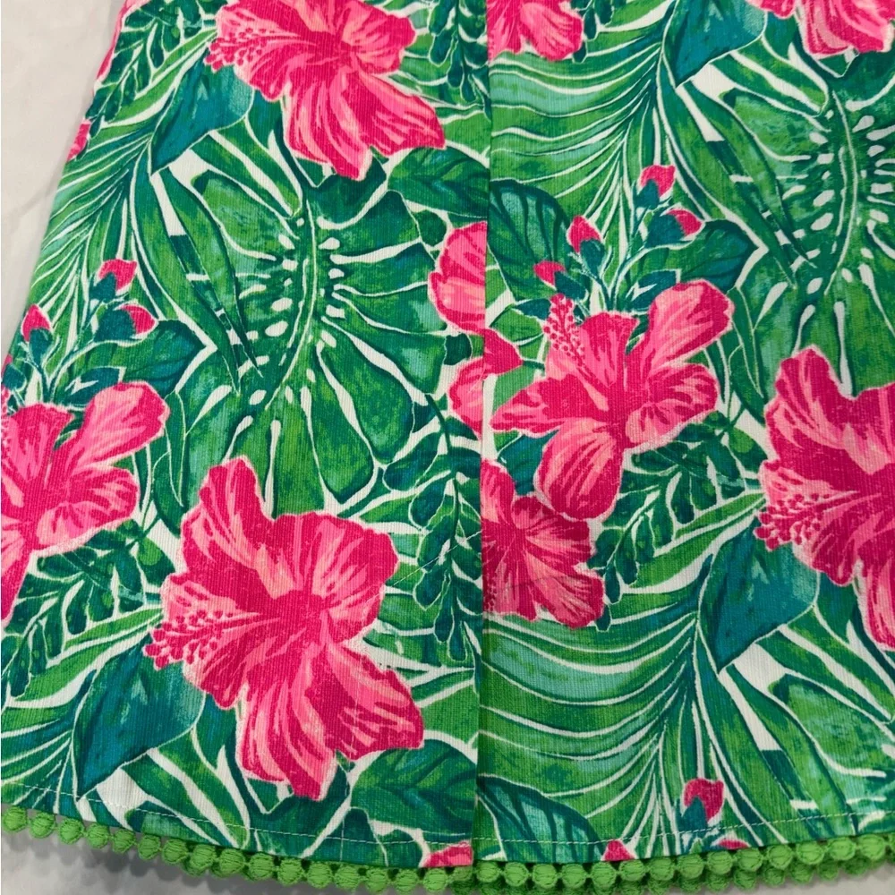 Tommy Bahama Toddler Girls Green & Pink Floral Print Sleeveless Dress 3T
